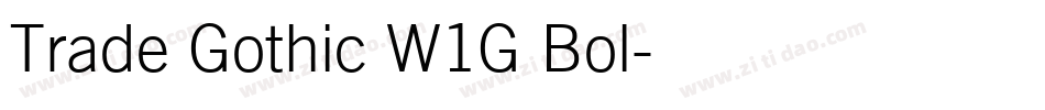 Trade Gothic W1G Bol字体转换